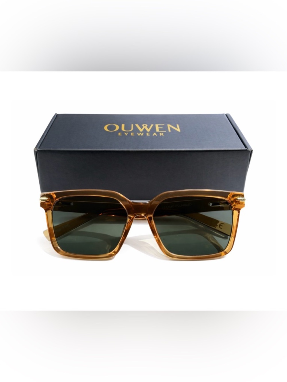 OUWEN Retro Oversized Polarized Sunglasses Women Men Trendy Y2K NEW